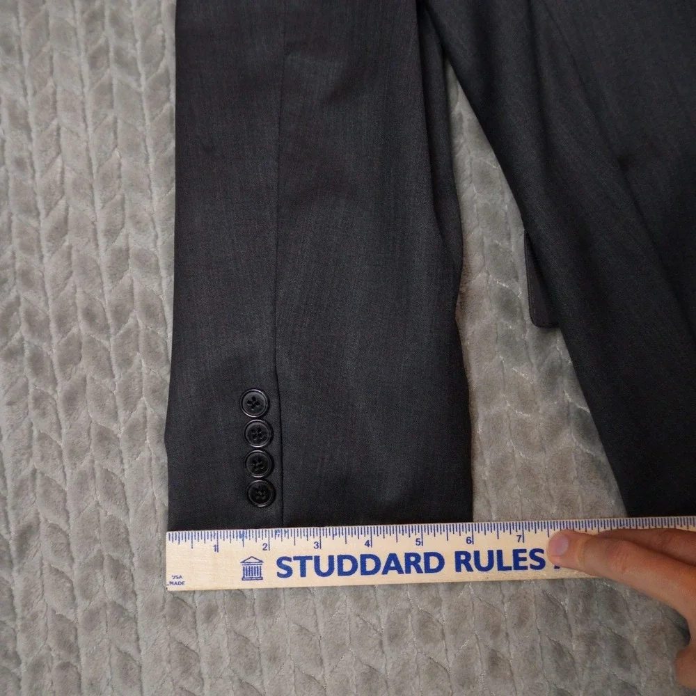 Ermenegildo Zegna Blazer Mens 42R Gray Wool Sport Coat Italy
